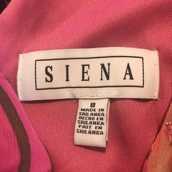 Siena Dress Women Sizes 2, 8 & 10 Pink Floral Long Sleeve Maxi O-Ring V-Neck NWT - Picture 16 of 16